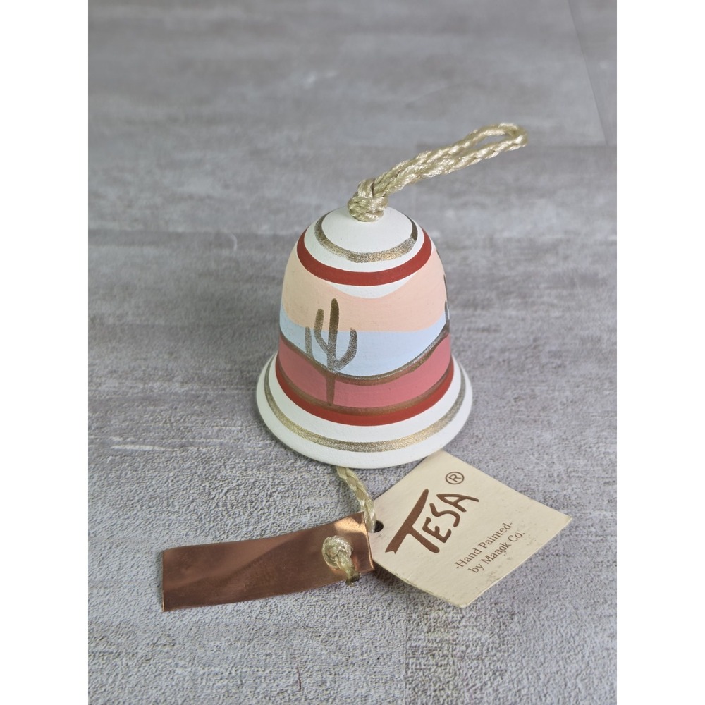 Tesa Hand Painted By Maack. Co Southwestern Ceramic Wind Bell Chime 2"